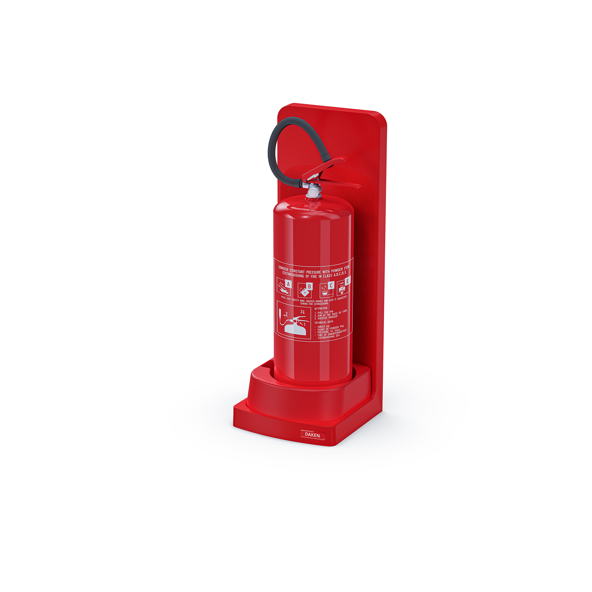 Frame singolo con estintore ed adattatore