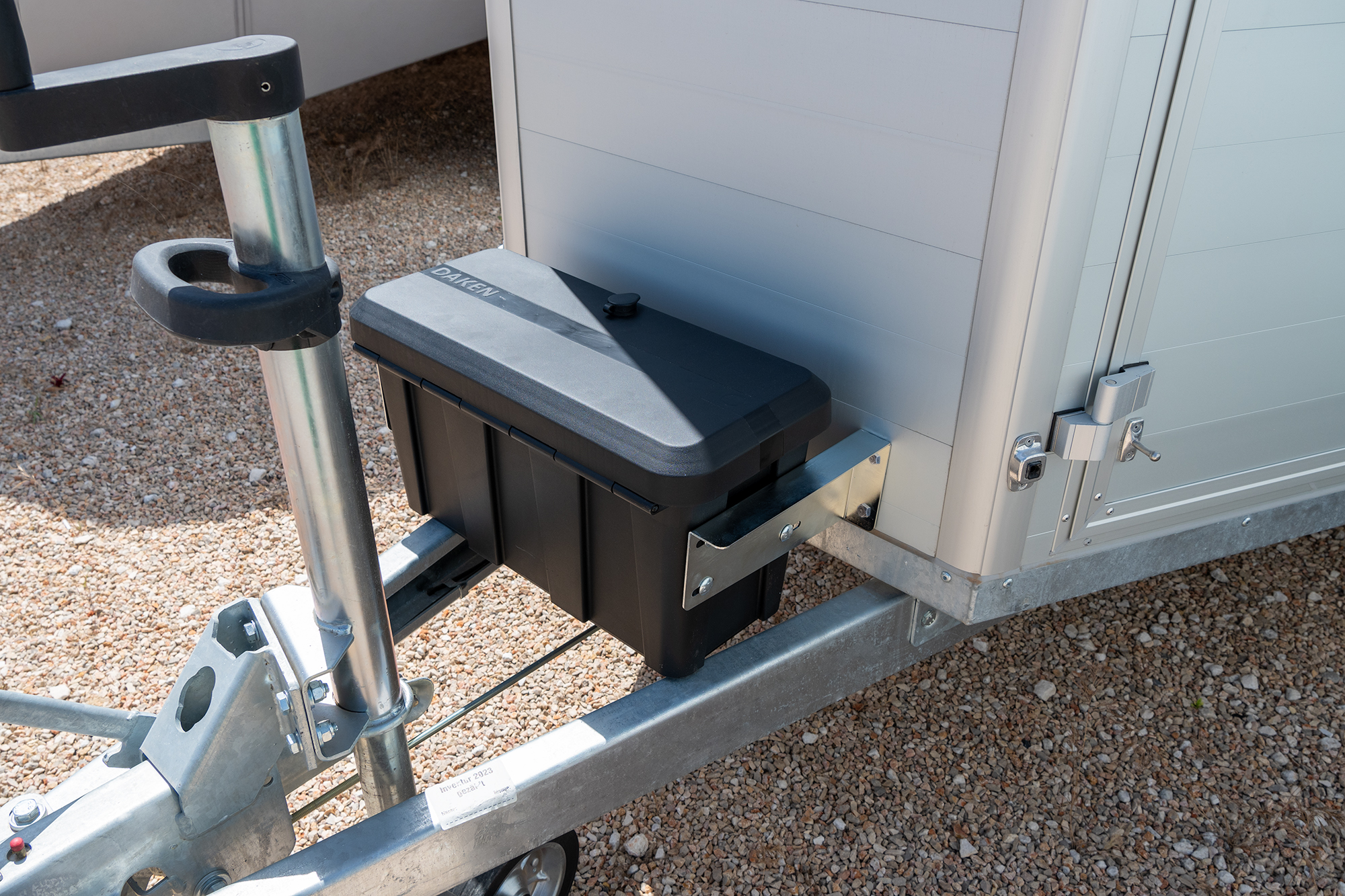 Blackit Lite - Toolbox installed on a livestock trailer