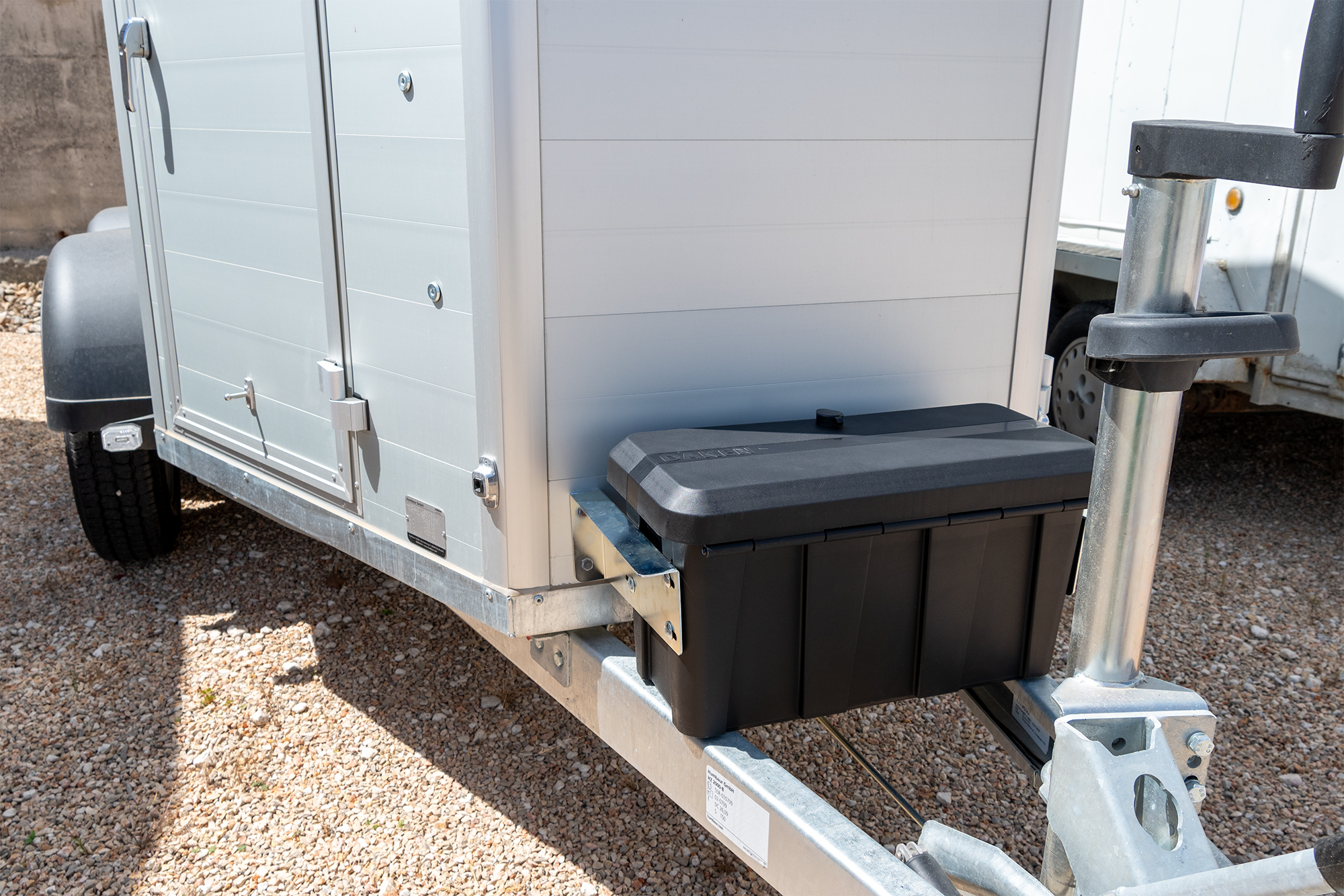 Blackit Lite - Toolbox installed on a livestock trailer