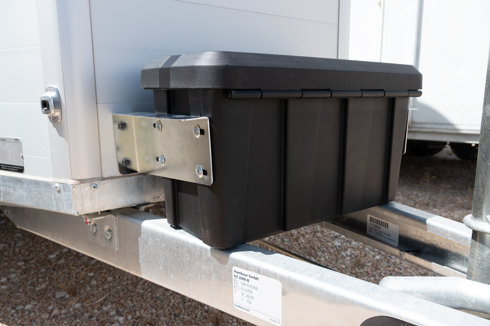 Blackit Lite - Toolbox installed on a livestock trailer