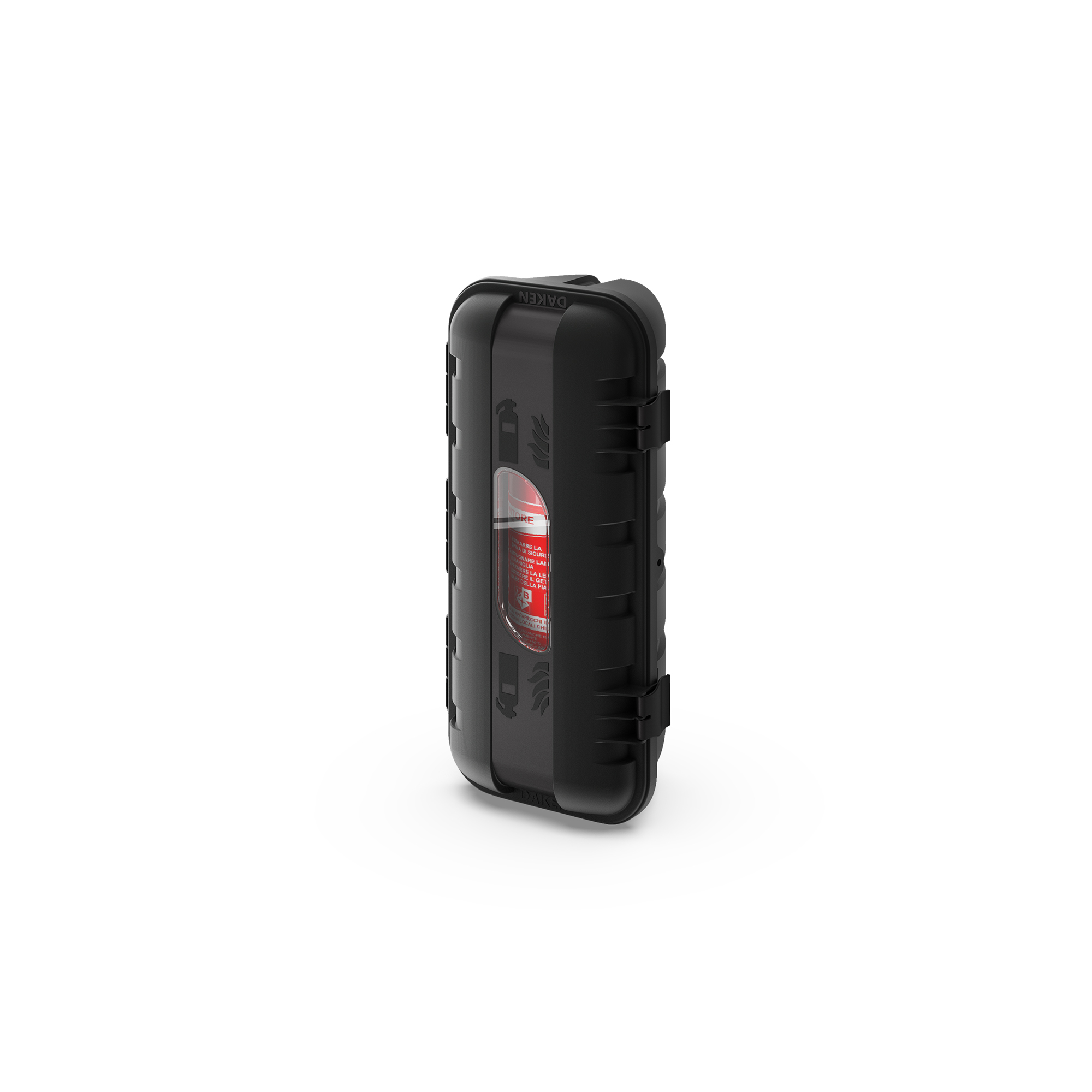 Daken Strike 82501 | Coffre à extincteur pour camion en plastique, noir, avec hublot d'inspection