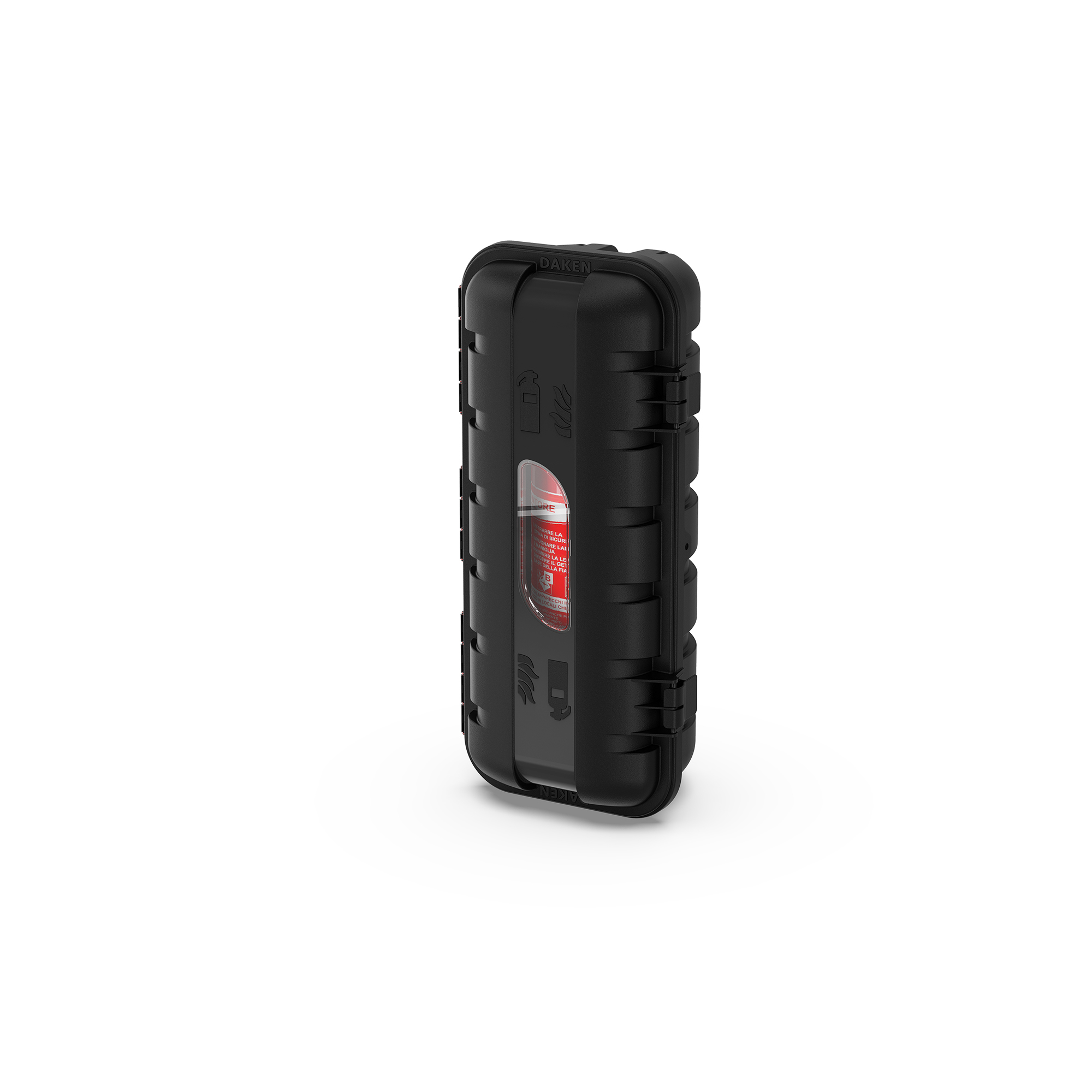 Daken Strike 82521 | Coffre à extincteur pour camion en plastique, noir, avec hublot d'inspection